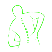 Green icon displaying spine alignment and pain management therapy in Buffalo Grove.