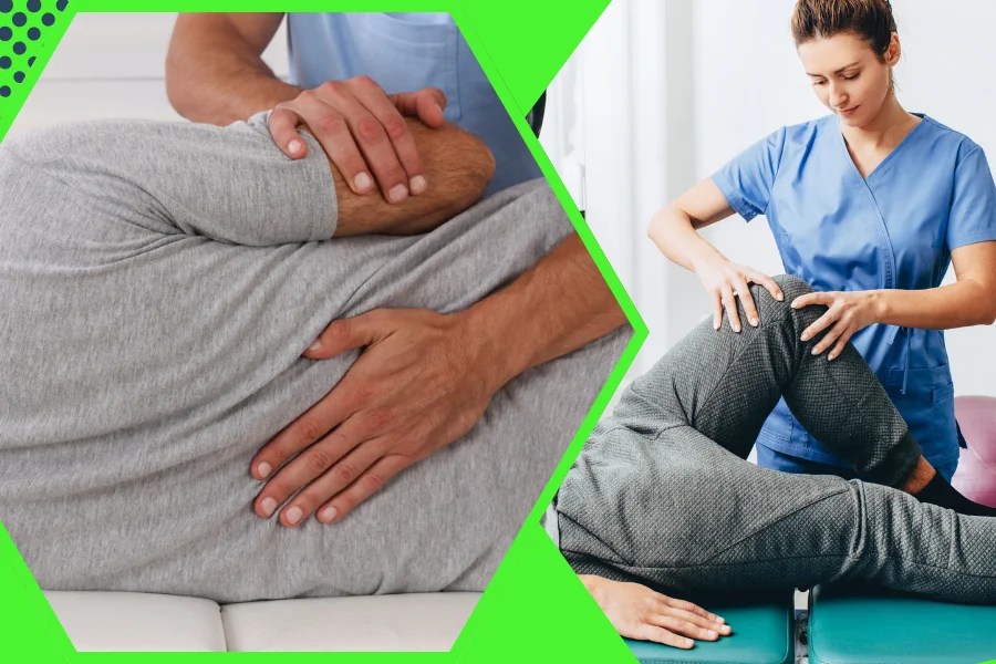 Physical specialist delivering pain management therapy for spine and knee joints in Schaumburg.